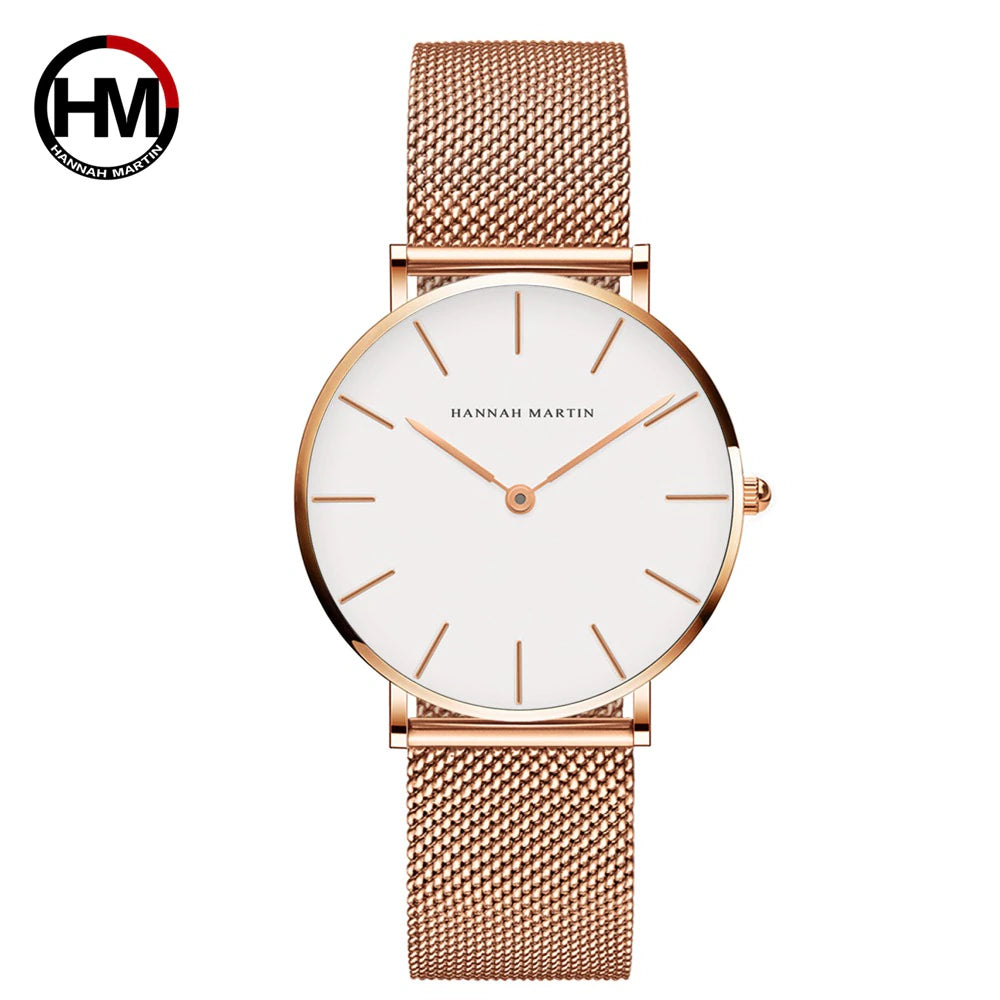 Women Watch Top Brand Rose Gold Waterproof Fashionable Nordic Minimalist Ladies Watches