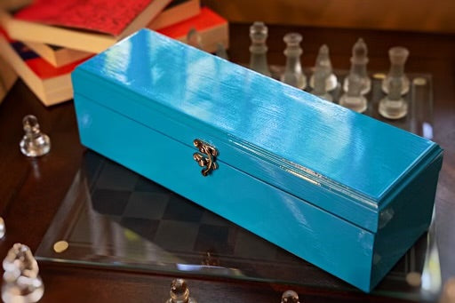 Electric Blue with OFF-White Velvet watch box