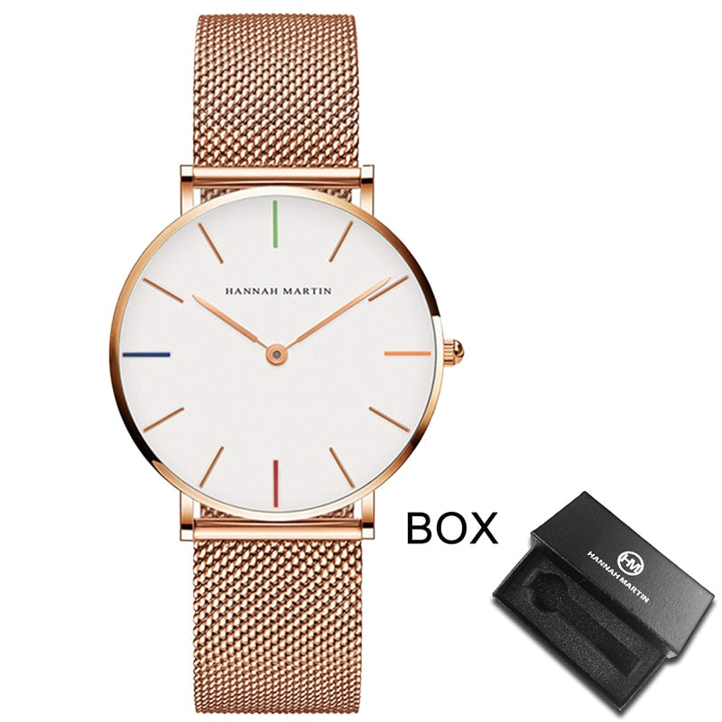 Women Watch Top Brand Rose Gold Waterproof Fashionable Nordic Minimalist Ladies Watches