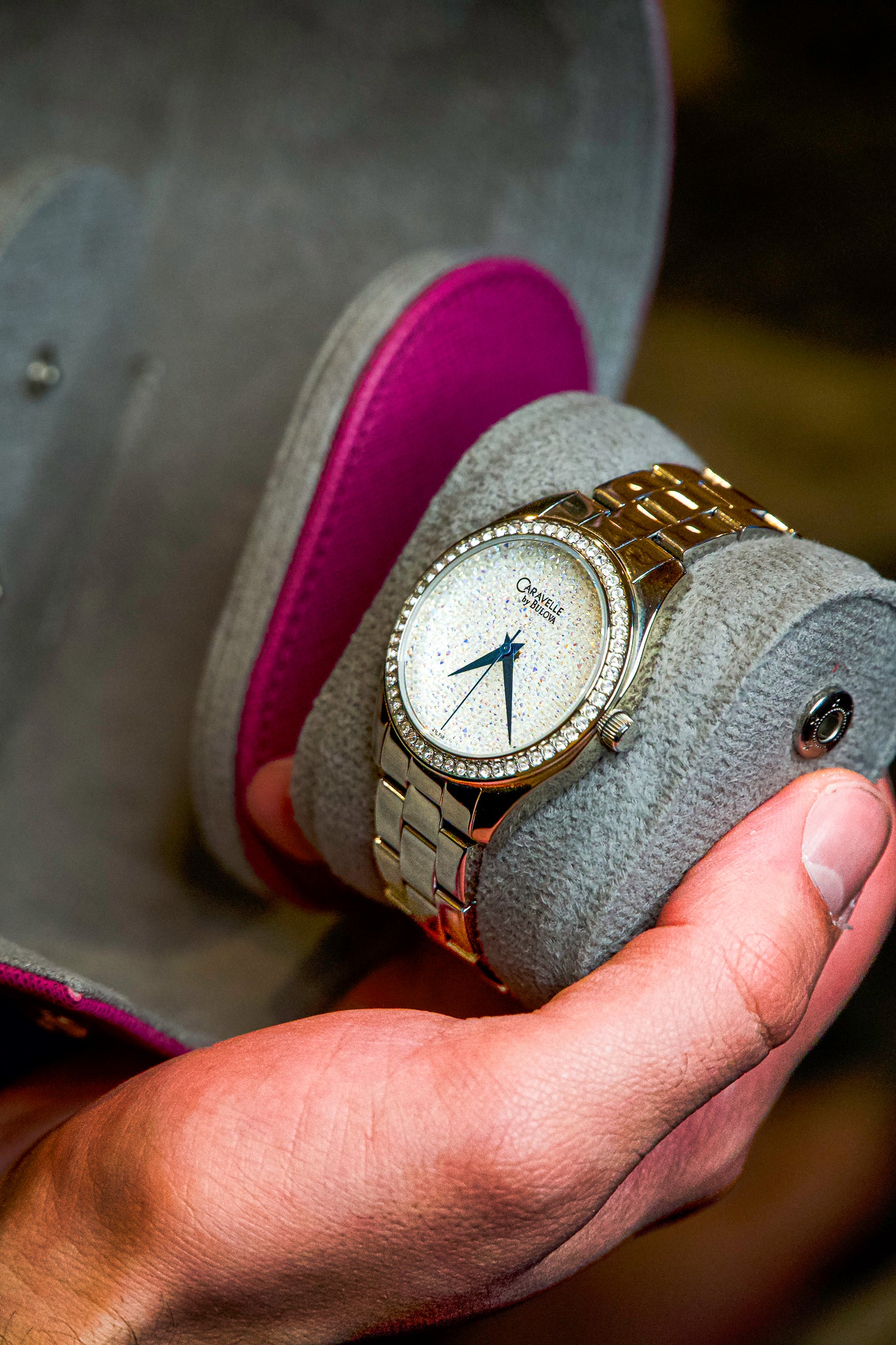 Elevate your watch storage game with this exquisite personalized  purple and gray leather watch roll and watch case, accented with stylish purple stitching. Crafted for travel, it's a portable watch organizer perfect for dad, mom, boyfriend, girlfriend, or any watch enthusiast in your life. Personalize it for a thoughtful gift on birthdays, anniversaries, Father's Day gift, Mother's Day gift, Christmas gift, or any special occasion. With space for three watches, keep timepieces safe and secure on the move